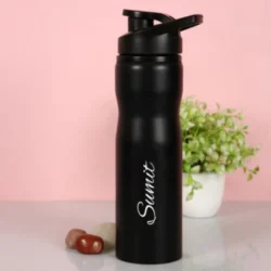 Customized Black Sipper Bottle